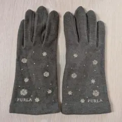 FURLA 手袋 グレー 雪の結晶