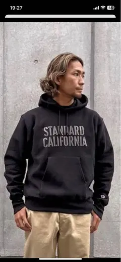 限定L スタンダードカリフォルニア × チャンピオン リバースウィーブ パーカー