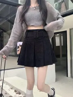 お出かけ用ミニスカート❤︎シンプルコーデに最適（ブラック）