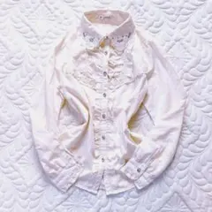 axes femme 森ガール はしごレース フェアリーコア フリルシャツ