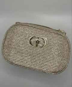 クリスチャンディオール　ノベルティ　ゴールド メタリックポーチ