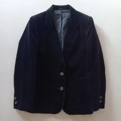 SIZE:M相当（表記A9 ）ベルベット ブラック黒 テーラードジャケット