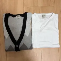 カーディガン　カットソー　セット