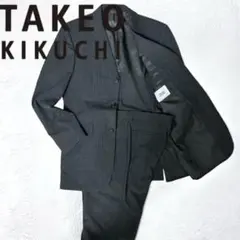 TAKEO KIKUCHI ダークグレー ストライプスーツsizeM