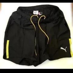プーマ PUMA ランニングパンツ Ｌサイズ ブラック イエロー