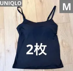 ユニクロ　エアリズム　ブラキャミソール　黒　M