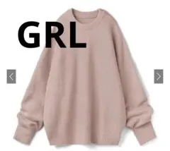 【GRL】オーバーサイズニットトップス　rut387 ピンク ワンピースのサムネイル