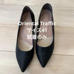 Oriental Traffic ブラック ポインテッドトゥパンプス　41