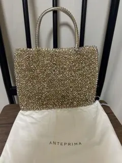 アンテプリマ　ワイヤーバッグ シルバーゴールド　スタンダードスクエア　ミディアムのサムネイル