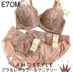 E70Mトリンプ AMO 夢みるブラ スカイヴェール ブラ＆ショーツ＆サニタリー