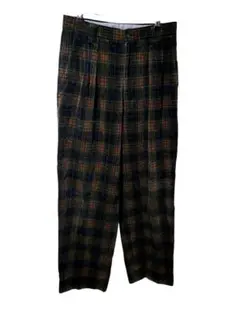 80s tete homme チェック コーデュロイ パンツ