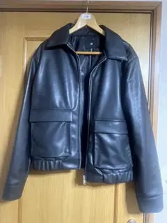 H&M ブラック レザージャケット