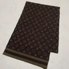 LOUIS VUITTON カシミヤ シルク モノグラム マフラー