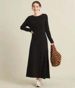 タイト＆フレア ワンピース BY ホールガーメントリブフレア ニットワンピース