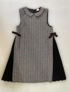 千鳥格子　ノースリーブ　ワンピース　130