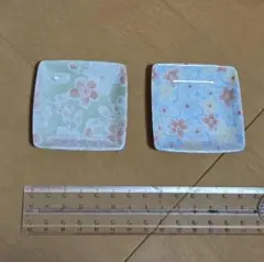 花柄豆皿セット 2枚