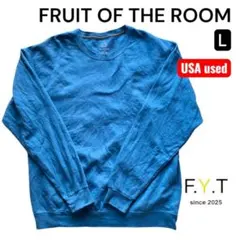 FRUIT OF THE ROOM 無地スウェット L ブルー USA古着