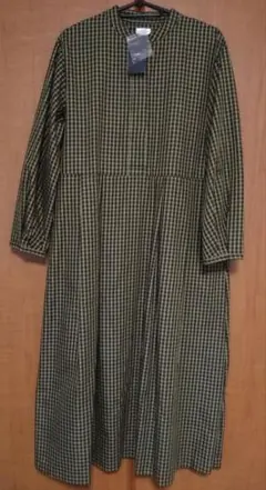 URBAN　RESEARCH　DOORS　チェック柄バルーンスリーブワンピース