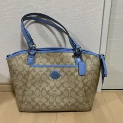 COACH ショルダーバッグ ベージュ/ブルー