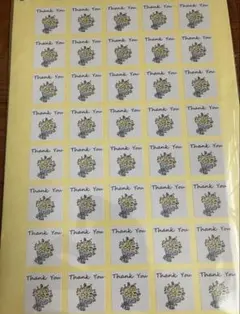 【結婚式やお祝いに】thank you シール　3×3cm 60枚　ありがとう