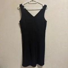 ブラック ノースリーブ ミニワンピース