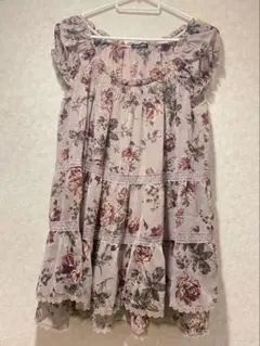 L'EST ROSE レストローズ 薔薇柄 チュニックワンピース