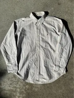 古着 90s 00s ラルフローレン ストライプ 長袖シャツ XL