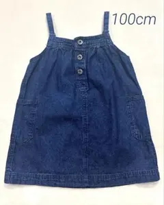 【美品】マーキーズ デニムジャンパースカート 100cm USAコットン