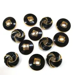 【まとめ割引可能】ブラック✕ゴールド　足つき　パーツセット