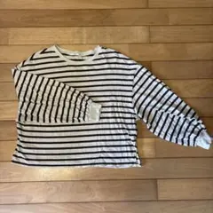 ストライプ長袖カットソー　ボーダー