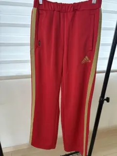 adidasレッド　上下セットジャージ