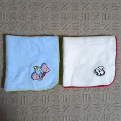 ディズニー　タオルチーフ2枚セット　ダンボ　101匹わんちゃん　タオルハンカチ