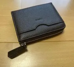 小銭入れ カードケース 大容量 キーチェーン付 ダークブラウン