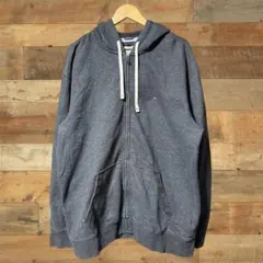 Tommy Hilfiger ジップパーカー グレー 相当 ビッグサイズ 薄手