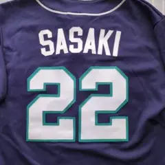マリナーズ 佐々木主浩 SASAKI 22 ユニフォーム サイズ44 オーセン 野球 ユニフォーム 佐々木主浩 シアトルマリナーズ 横浜
