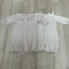 フリル付きツーウェイ・ドレスオール2点セット　双子