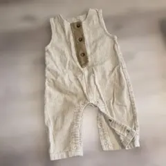 ベビー　ストライプ　コーデュロイロンパース　オーバーオール95㎝未満