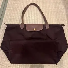 ロンシャン LONGCHAMP　 ル プリアージュトートバッグ　こげ茶　Lサイズ
