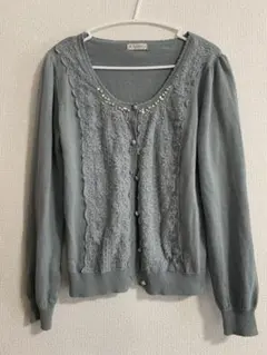 アクシーズファム　ビジューレースカーディガン