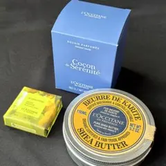新品 ロクシタン 3点ギフトセット シアバター150ml キャンドル 石鹸 箱付