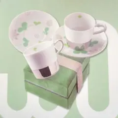 ウート　カップ・ソーサーセット 2客　クローバー