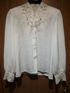 HANAE MORI　花柄レース刺繡　ブラウス