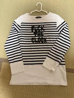 UNDERCOVER ボーダーカットソー FUCK THE CLOCKのサムネイル