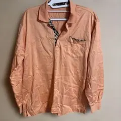 DAKS オレンジ 長袖ポロシャツ Lサイズ