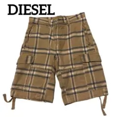 archive diesel check pattern half pants