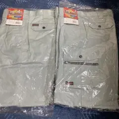 作業服 BULL WORKS ワーク カーゴパンツ W79cm モスグリーン2本