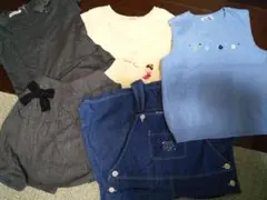 familia リボン付きトップスとオーバーオール ミキハウスなど150