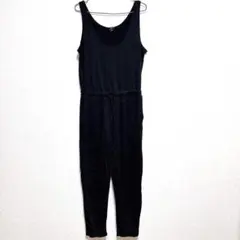 【L】 ambiance ブラック 黒 オールインワン サロペット タンクトップ