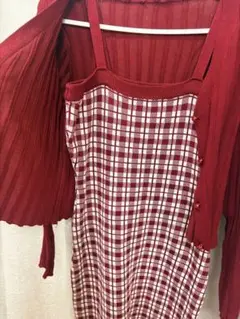 ワンピース カーディガン付き セットアップ