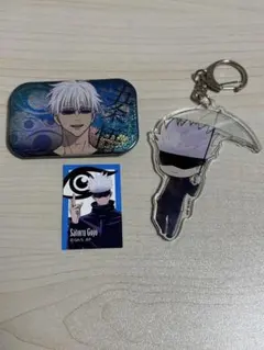 五条悟 スクエア缶バッジ アクリルキーホルダー シール まとめ売り